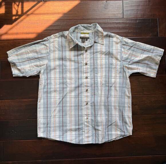 Royal Robbins Other - Royal Robbins Men's 100% Organic Cotton Short Sleeve Button Down Shirt Size L